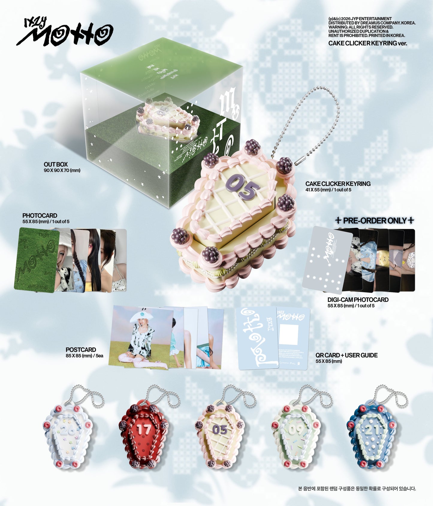 ITZY <MOTTO> CAKE CLICKER KEYRING Ver