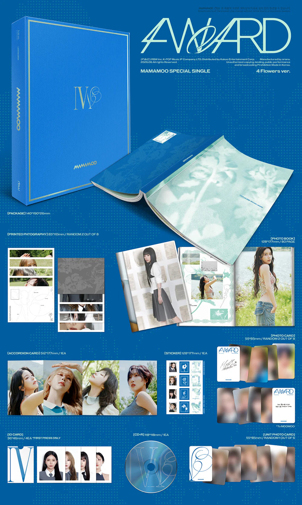[PREORDER] MAMAMOO <4WARD> 4 Flowers ver.