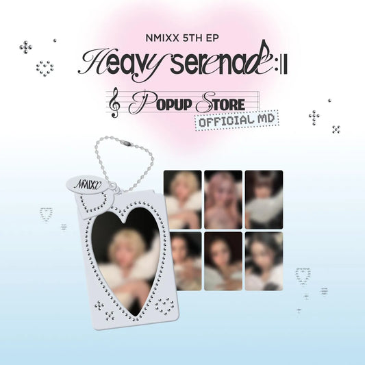 [PREORDER 24/5 CLOSED] NMIXX <Heavy Serenade> POP-UP OFFICIAL MDPHOTOCARD HOLDER KEYRING & PHOTOCARD SET
