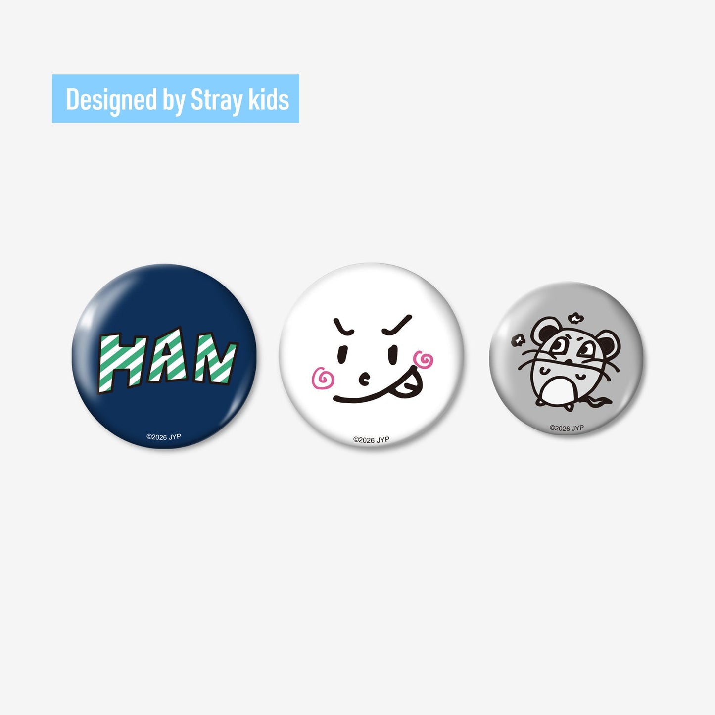 [PREORDER] STRAY KIDS <RUN IT JAPAN> OFFICIAL GOODS BADGE SET (3PIECES)