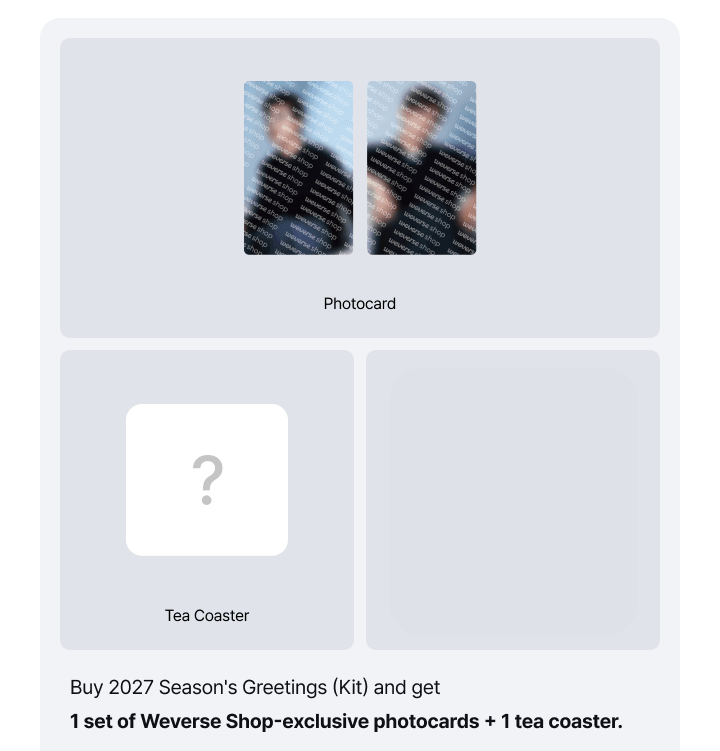 TVXQ [OFF HOURS] 2027 SEASON’S GREETINGS WEVERSE SHOP POB