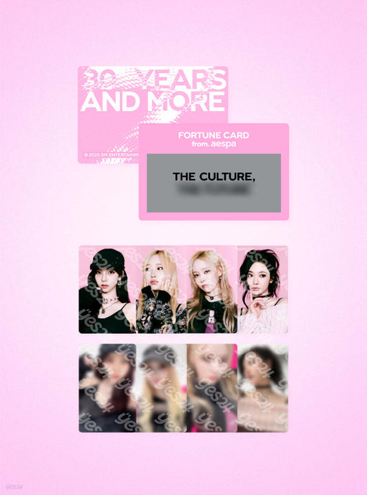 AESPA <SMTOWN LIVE 2025> FORTUNE SCRATCH CARD SET