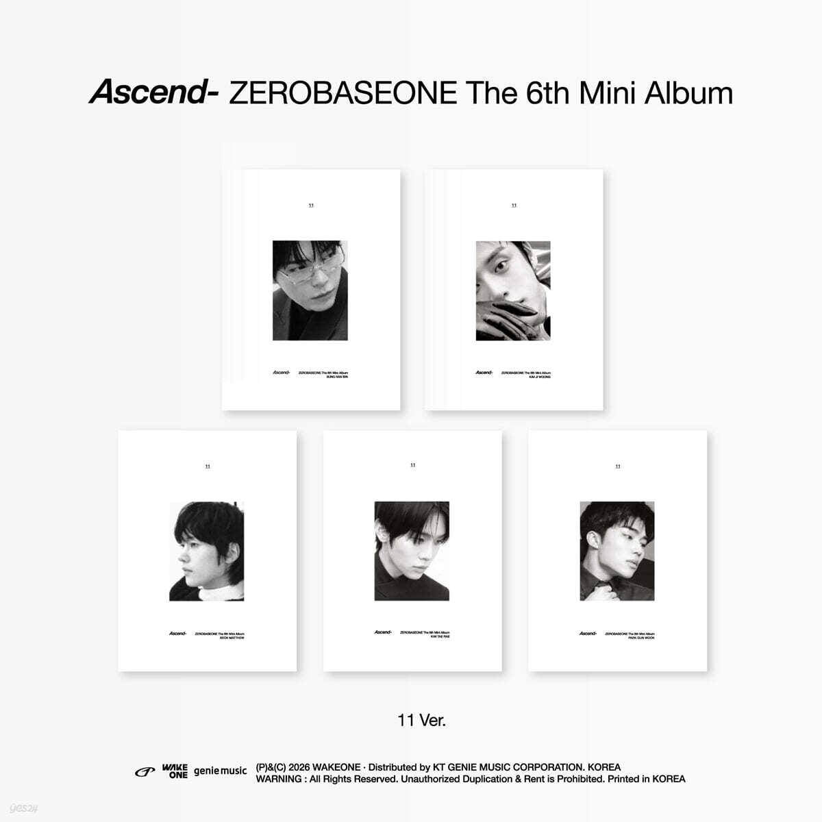 [PREORDER] ZEROBASEONE <Ascend-> 11 Ver