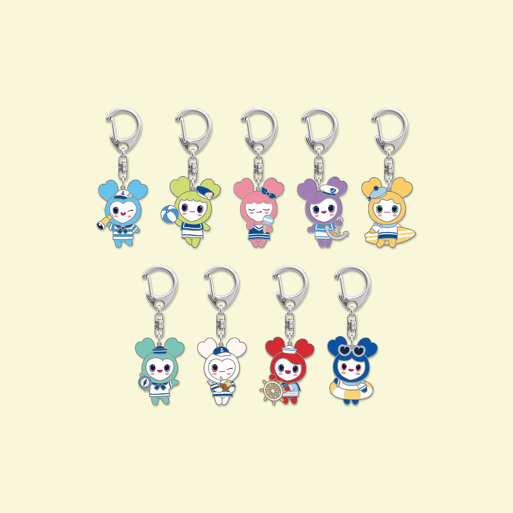 [OFFLINE PROXY 4/7 CLOSE] TWICE <THIS IS FOR> WORLD TOUR FINALE LOVELY METAL KEYRING MARINE Ver.