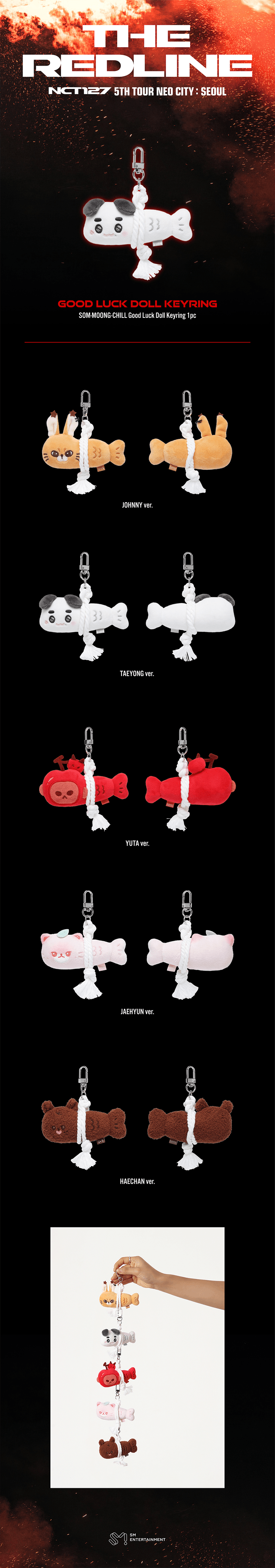 [PREORDER 21/9 CLOSED] NCT 127 [NEO CITY SEOUL: THE REDLINE] SOM-MOONG-CHILL GOOD LUCK DOLL KEYRING