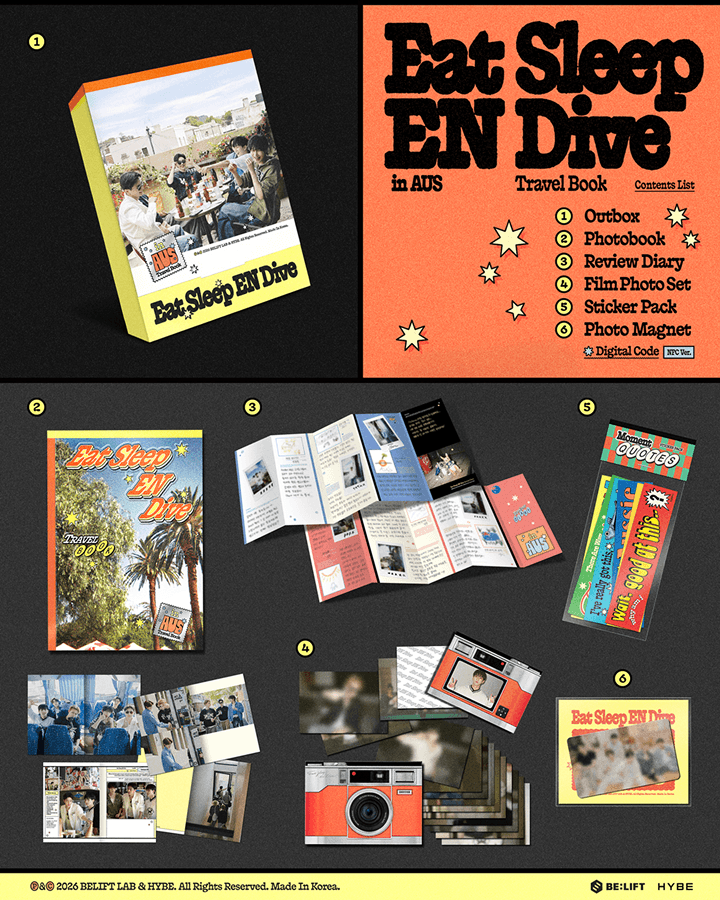 [PREORDER] ENHYPEN <Eat Sleep EN Dive in AUS> TRAVEL BOOK