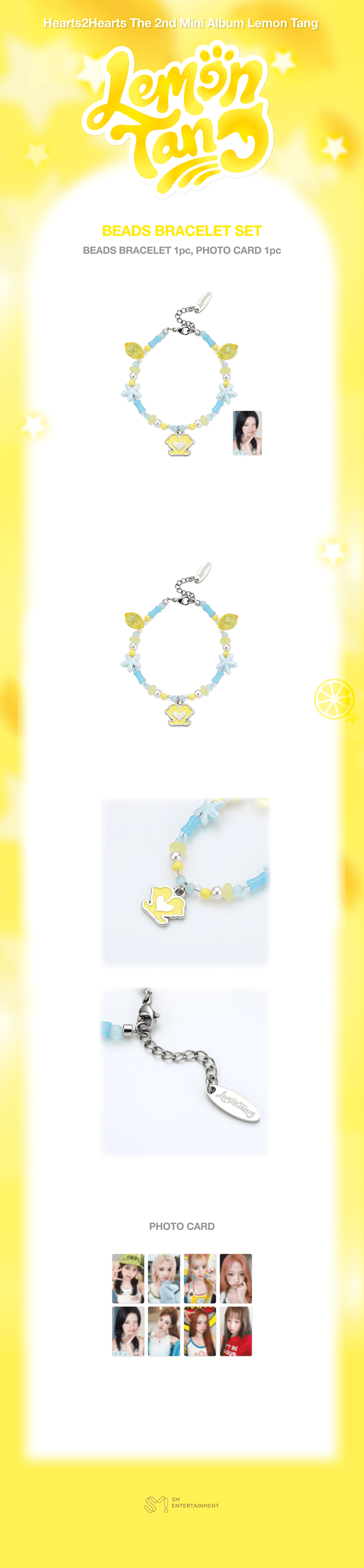 [PREORDER 20/7 CLOSED] HEARTS2HEARTS <LEMON TANG> OFFICIAL MERCH BEADS BRACELET SET