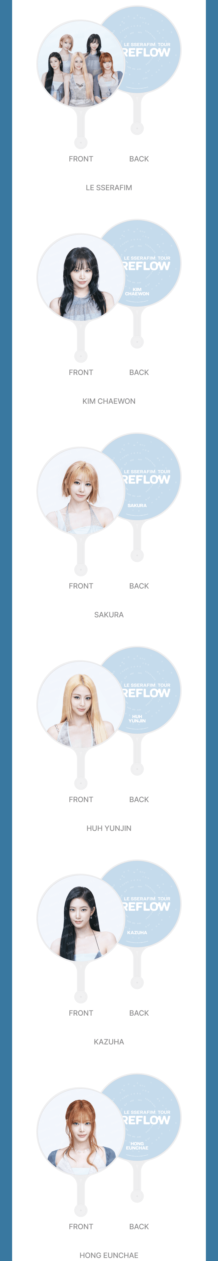 [PREORDER] LE SSERAFIM TOUR <PUREFLOW> Official Merch Image Picket