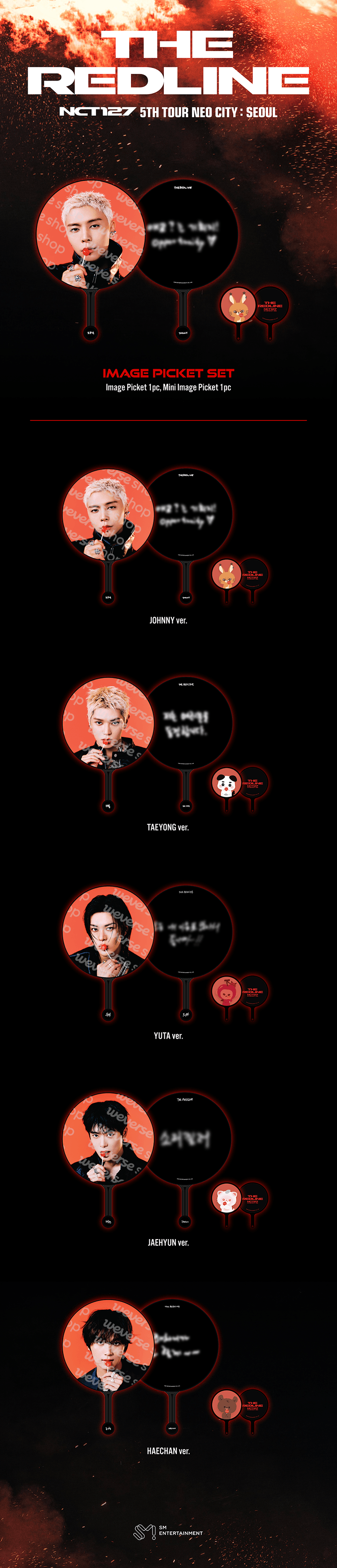 [PREORDER 21/9 CLOSED] NCT 127 [NEO CITY SEOUL: THE REDLINE] IMAGE PICKET SET