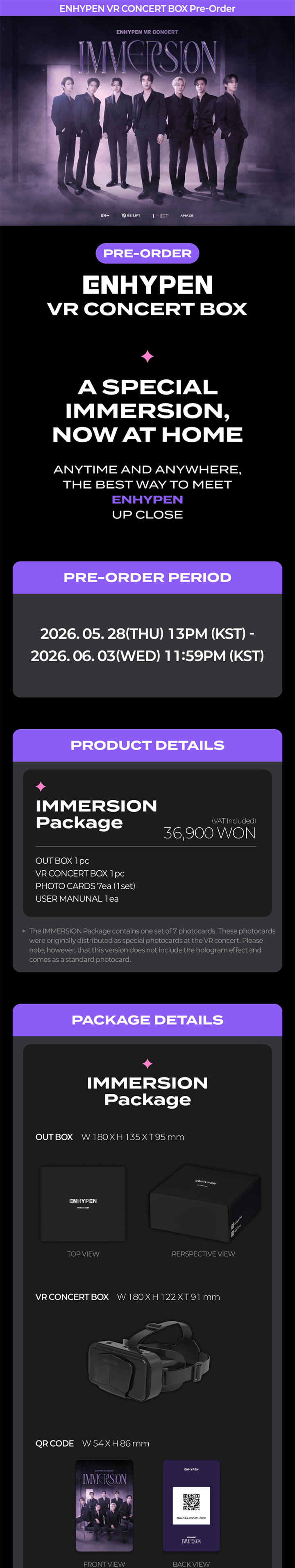 [PREORDER] ENHYPEN <VR Concert Box - IMMERSION Package>