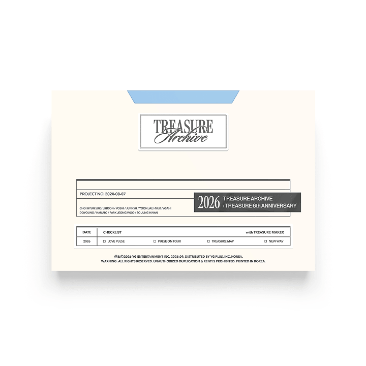 [PREORDER] TREASURE <TREASURE ARCHIVE : TREASURE 6th ANNIVERSARY> OFFICIAL MERCH MESSAGE CARD SET