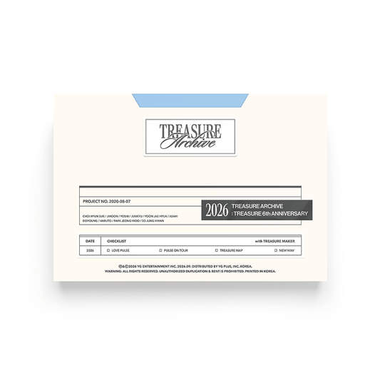 [PREORDER] TREASURE <TREASURE ARCHIVE : TREASURE 6th ANNIVERSARY> OFFICIAL MERCH MESSAGE CARD SET