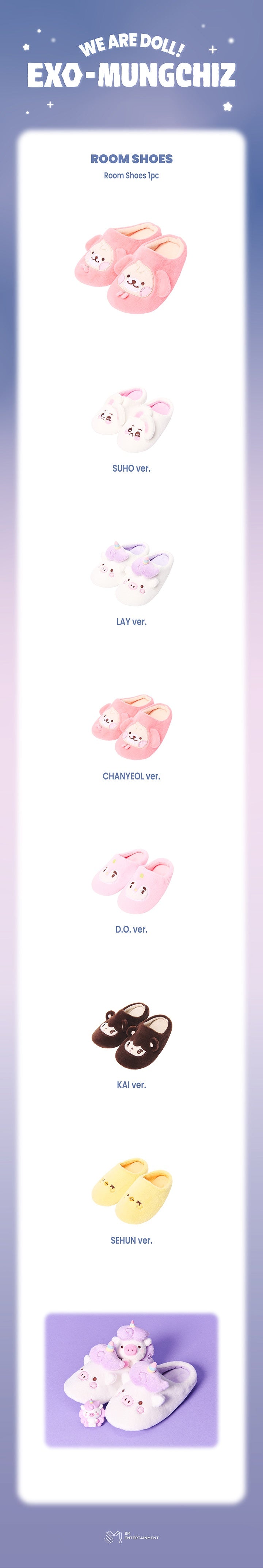 [PREORDER 7/8 CLOSED] EXO <We are DOLL! EXO-MUNGCHIZ> ROOM SHOES
