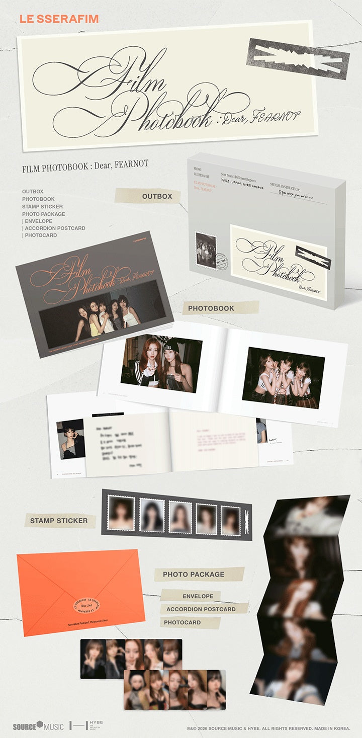 [PREORDER] LE SSERAFIM <FILM PHOTOBOOK : Dear, FEARNOT>