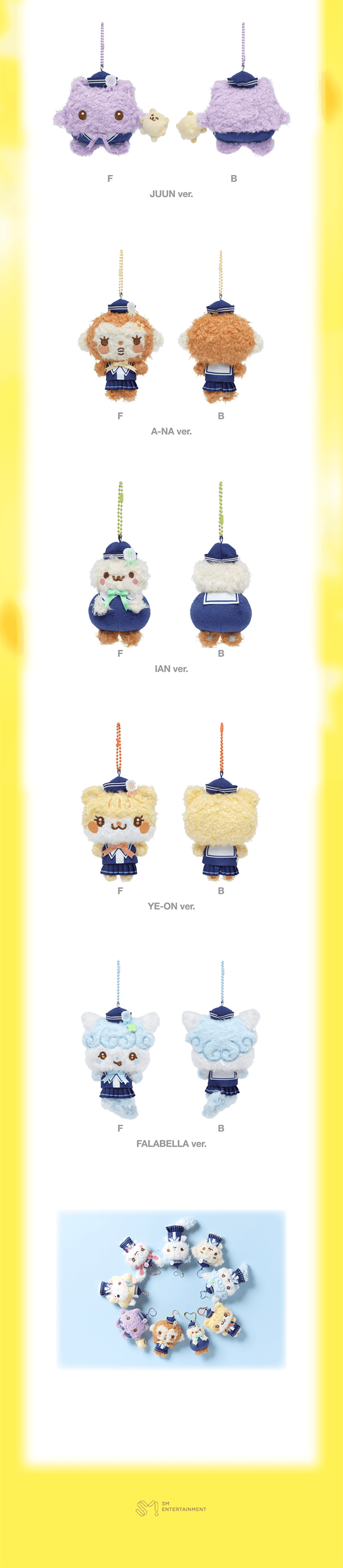 [PREORDER 20/7 CLOSED] HEARTS2HEARTS <LEMON TANG> OFFICIAL MERCH MARINE LOOK DOLL KEYRING