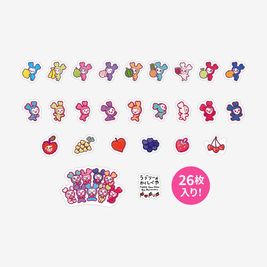 [PREORDER 18/7 CLOSED] TWICE <JAPAN DEBUT 9th Anniversary> LOVELYS FLAKE STICKER SET