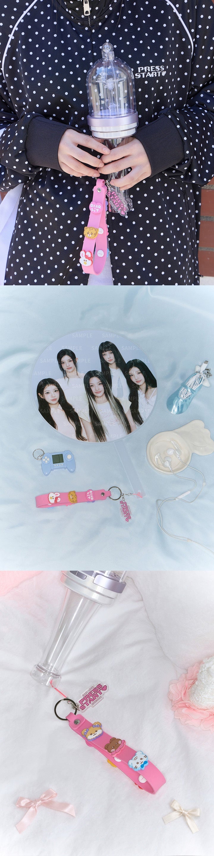 [PREORDER] ILLIT [PRESS START♥ ENCORE] Official Merch Official Light Stick Strap & Parts Set