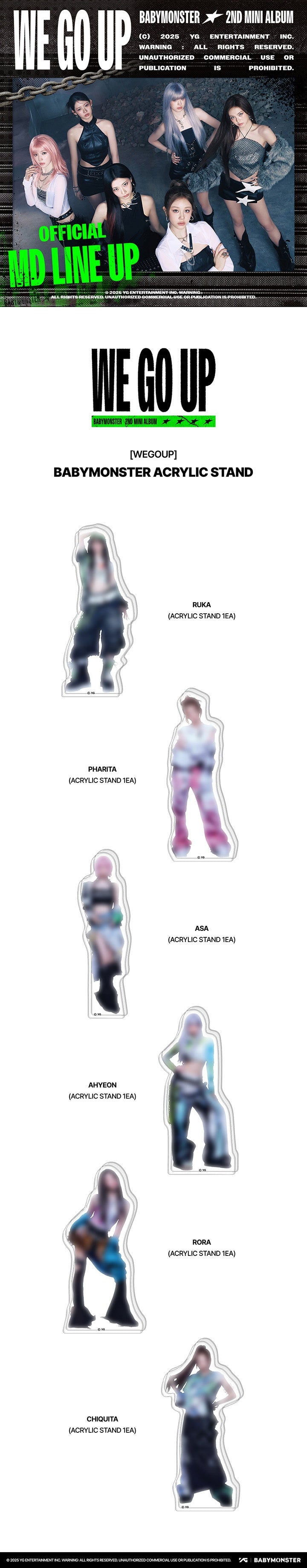 [PREORDER] BABYMONSTER <WE GO UP> OFFICIAL MERCHANDISE ACRYLIC STAND