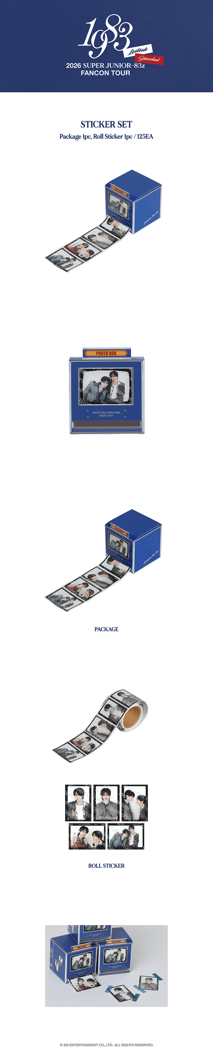 [PREORDER 27/7 CLOSED] SUPER JUNIOR-83z <FAN-CON TOUR [1983] IN SEOUL> STICKER SET