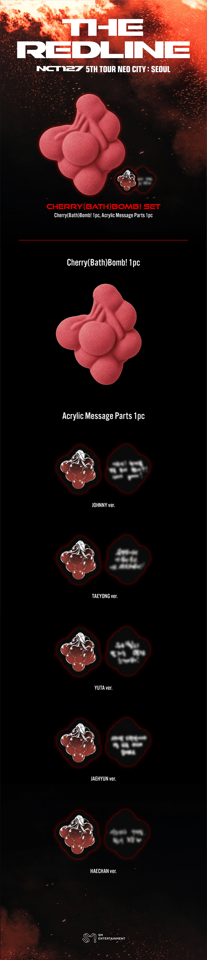[PREORDER 21/9 CLOSED] NCT 127 [NEO CITY SEOUL: THE REDLINE] CHERRY (BATH) BOMB! SET