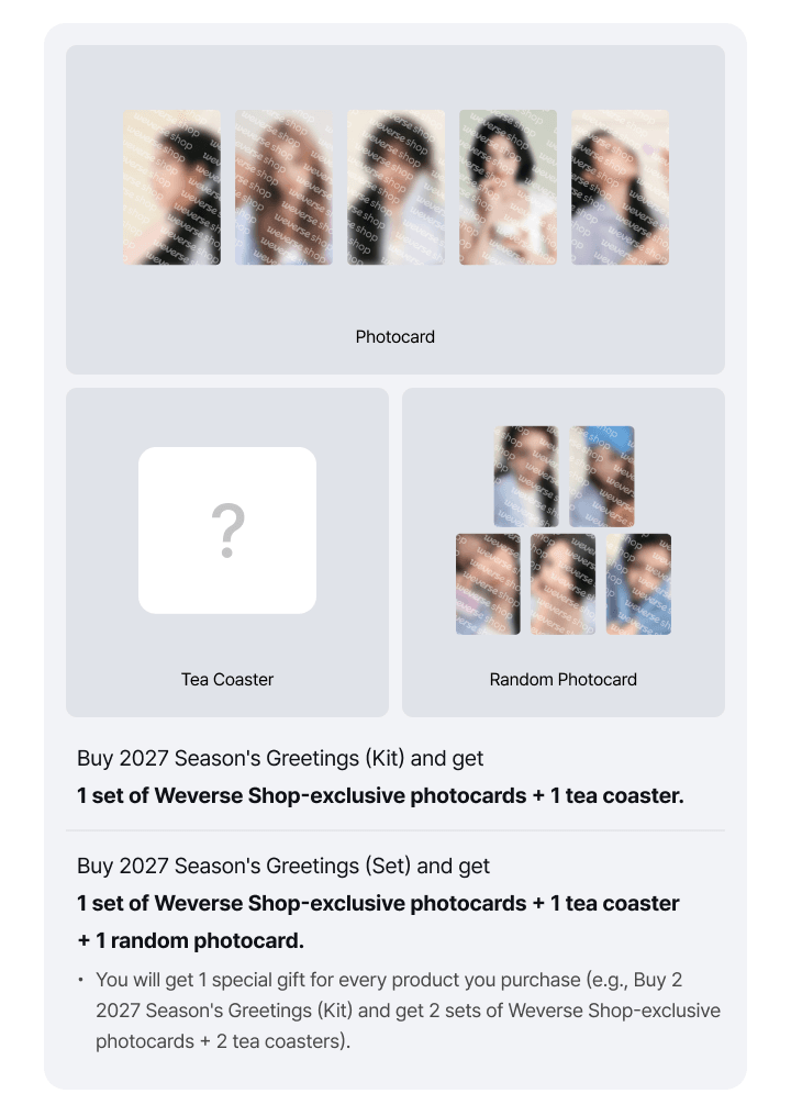RED VELVET [VELVET REMEDY] 2027 SEASON’S GREETING SET WEVERSE SHOP POB