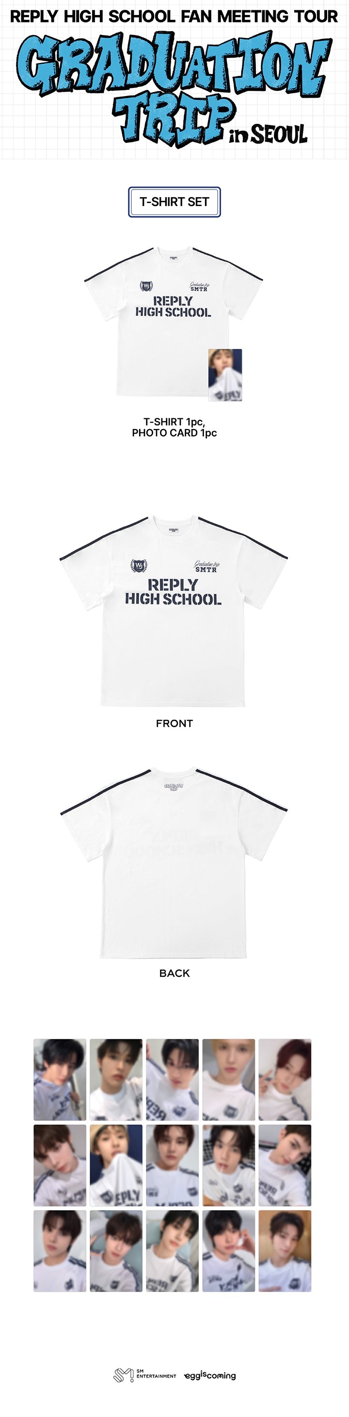 [PREORDER 4/5 CLOSE] SMTR25 <Graduation Trip in SEOUL> T-SHIRT SET