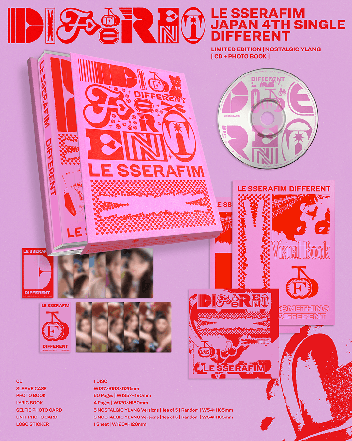 【预购】LE SSERAFIM<different>日本第四张单曲专辑 NOSTALGIC YLANG VER</different>