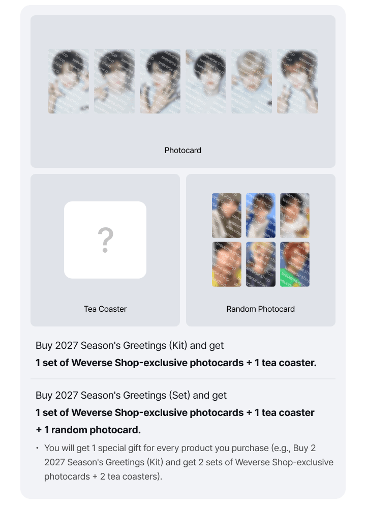 RIIZE [Odd RIIZE Lab] 2027 SEASON’S GREETING  SET WEVERSE SHOP POB