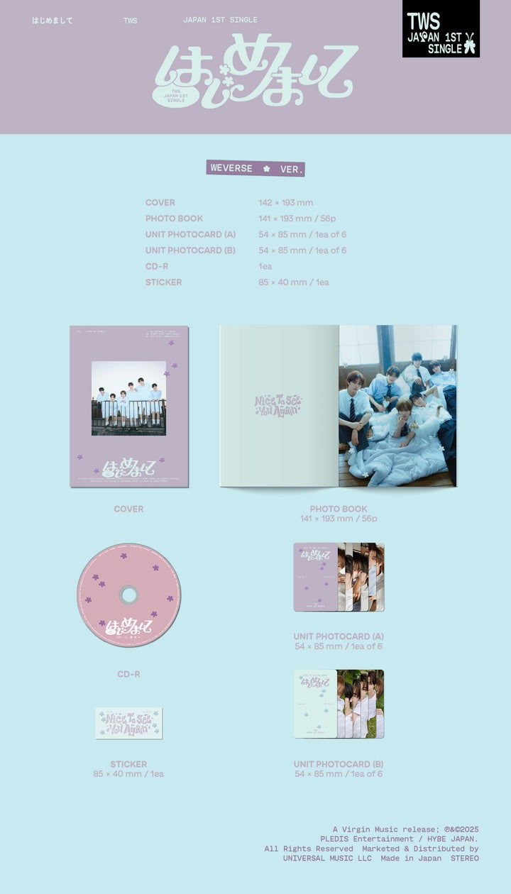 TWS <はじめまして> Japan 1st Single WEVERSE JAPAN VER