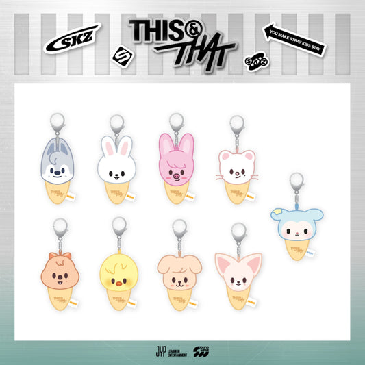 [PREORDER 19/8 CLOSED] STRAY KIDS <THIS & THAT> POP-UP STORE PLUSH KEYRING ICECREAM Ver. (22 POINTS)