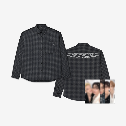 [PREORDER OFFLINE PROXY] STRAY KIDS <RUN IT> CHECK SHIRT (89 POINTS)