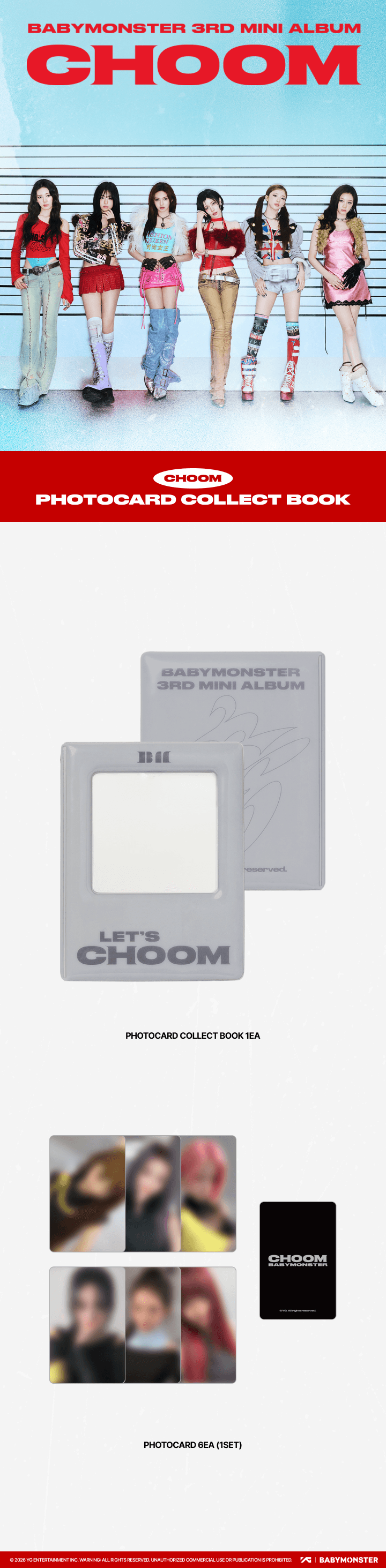BABYMONSTER <CHOOM> OFFICIAL MERCH PHOTOCARD COLLECT BOOK