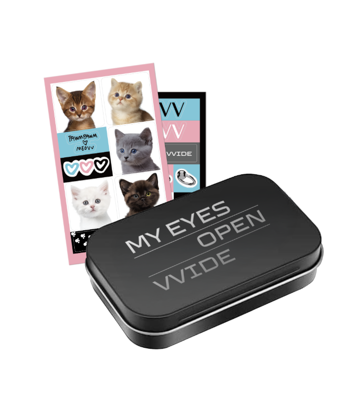 MEOVV <MY EYES OPEN VVIDE> OFFICIAL MD TIN CASE SET