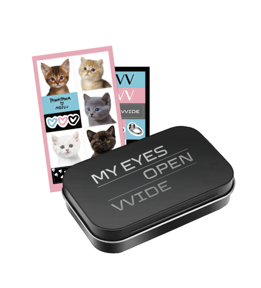 MEOVV <MY EYES OPEN VVIDE> OFFICIAL MD TIN CASE SET