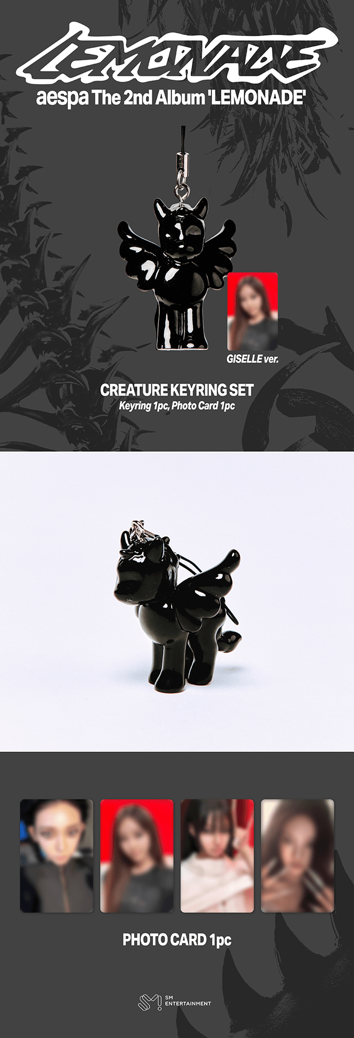 [PREORDER 13/6 CLOSE] AESPA <MAKE IT LEMONADE> OFFICIAL MD CREATURE KEYRING SET