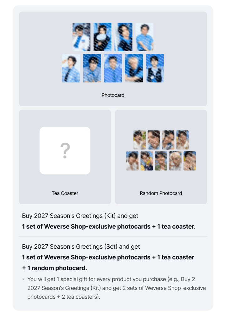SUPER JUNIOR [SKYLINES] 2027 SEASON’S GREETINGS SET WEVERSE SHOP POB