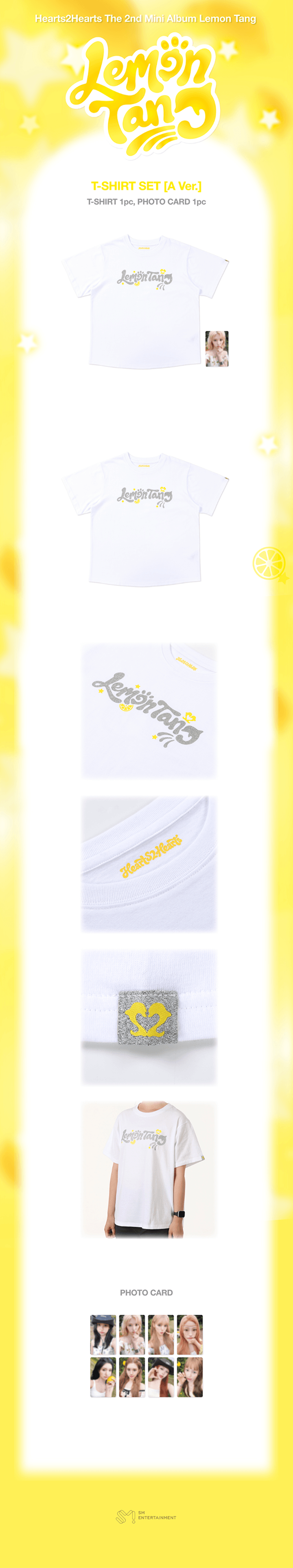[PREORDER 20/7 CLOSED] HEARTS2HEARTS <LEMON TANG> OFFICIAL MERCH T-SHIRT SET [A Ver.]