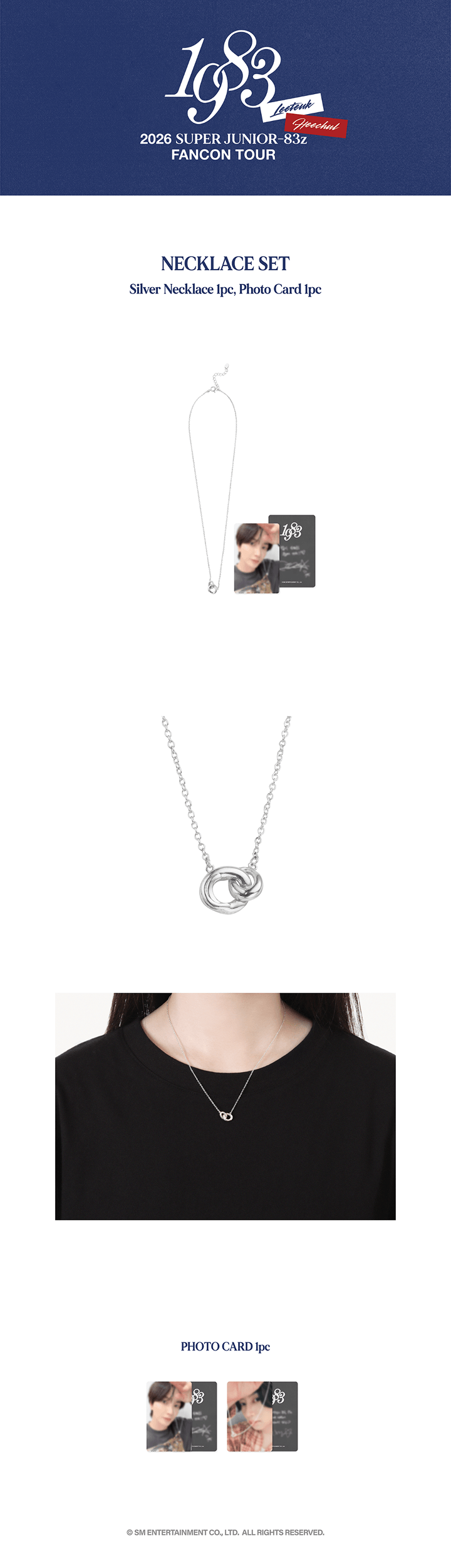 [PREORDER 27/7 CLOSED] SUPER JUNIOR-83z <FAN-CON TOUR [1983] IN SEOUL> NECKLACE SET