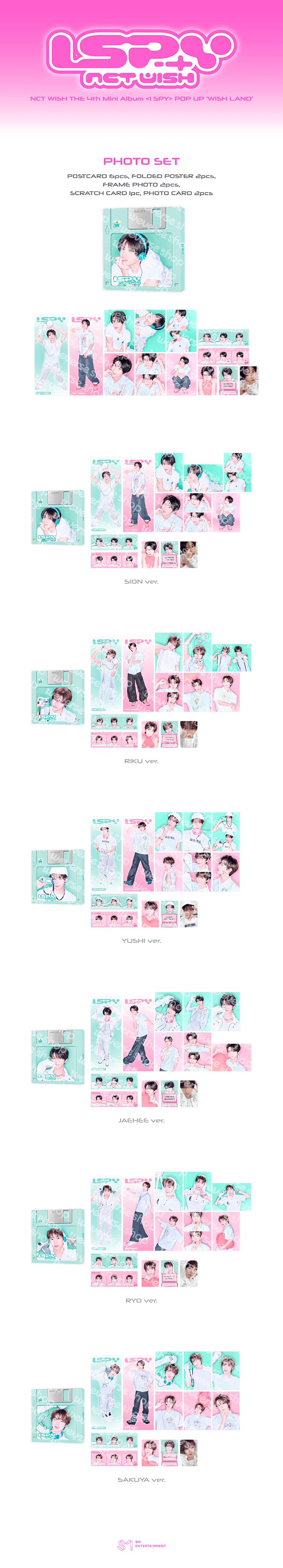 [PREORDER 31/10 CLOSED] NCT WISH [WISH LAND] OFFICIAL MERCH PHOTO SET (15 points)