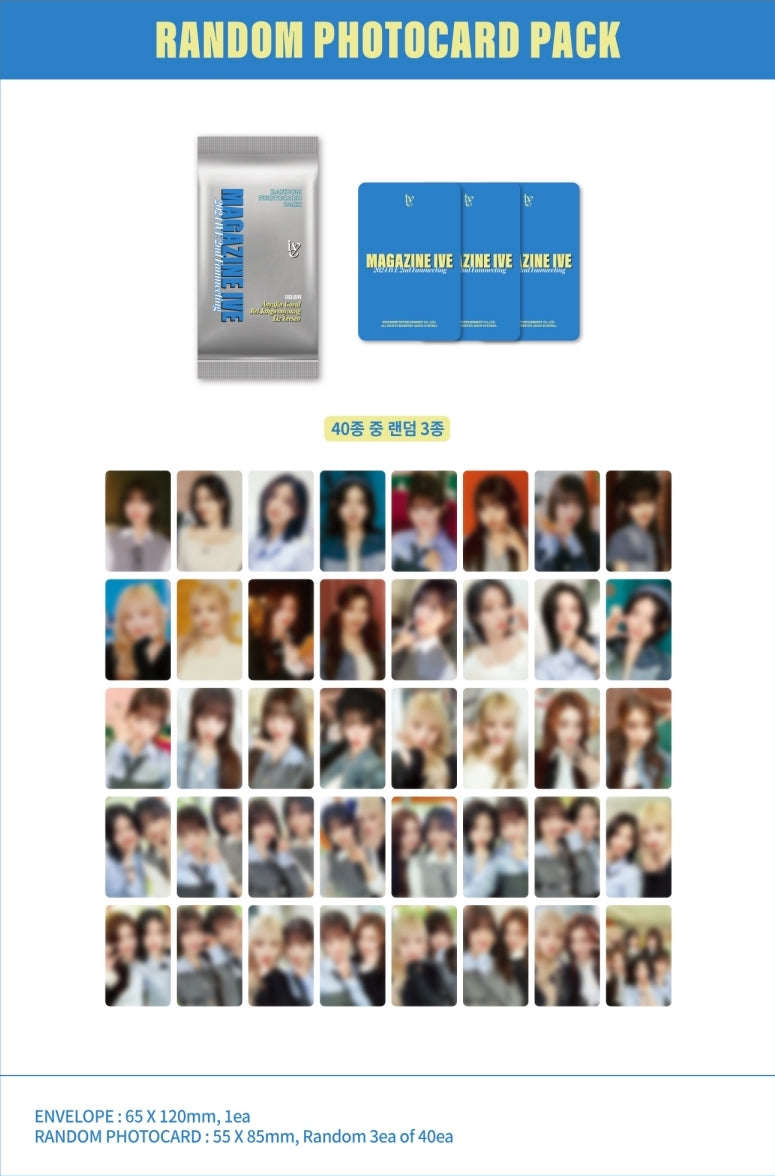 MAGAZINE IVE 韓国ファンミ トレカ ランダム 10 パックセット IVE - ウォニョン ユニット トレカ ファンミ ソウルコン MAGAZINE IVE