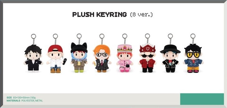 [PREORDER OFFLINE PROXY] G-DRAGON <G: A BOY'S JOURNEY> OFFICIAL MERCH PLUSH KEYRING (8 ver.)\