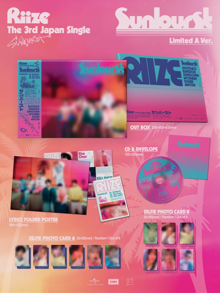 [PREORDER] RIIZE [Sunburst] 3rd Japan Single Limited A Ver